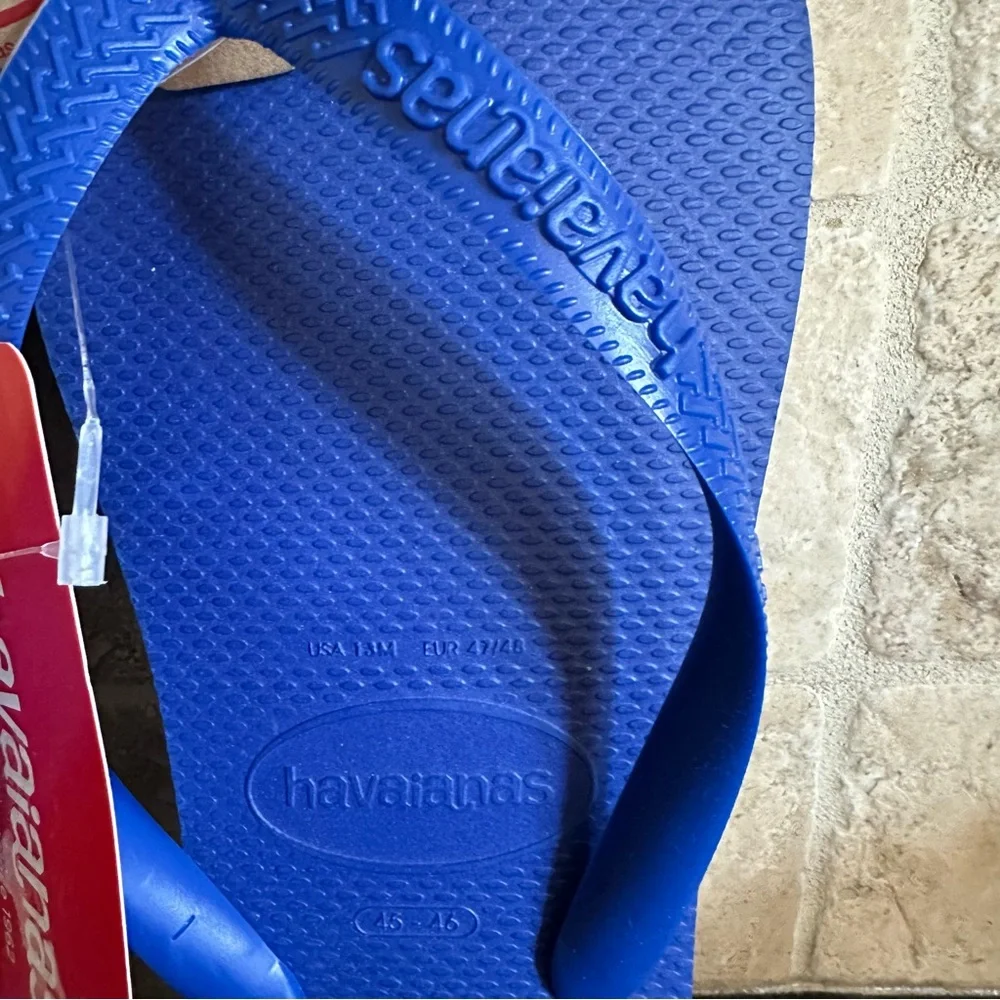 NEW Havaianas Men’s Marine Blue Flip Flop Sandals 13